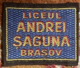 LICEUL ANDREI SAGUNA - BRASOV/ MATRICOLA SCOLARA VECHE DIN MATERIAL TEXTIL