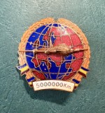 Insigna aviatie comerciala Romania comunista 5000000km de zbor