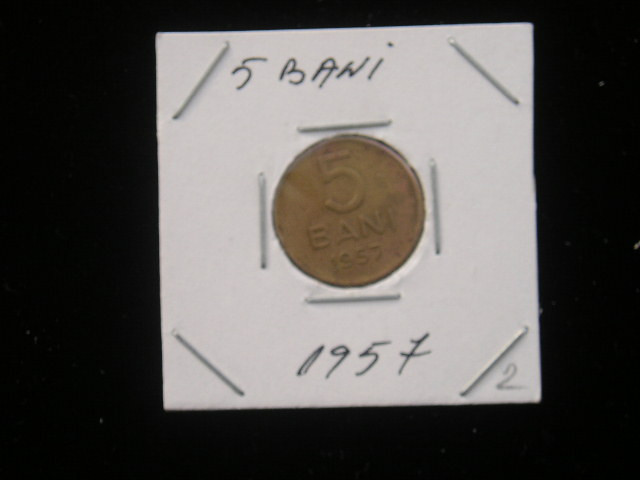 M1 C10 - Moneda foarte veche 21 - Romania - 5 banI - 1957