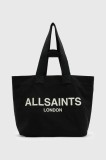 AllSaints geanta de bumbac ALI culoarea negru, W163XA