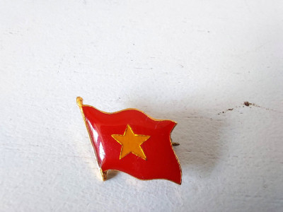 DD- Insigna steag Vietnam, 1.5cm, colectie, foto