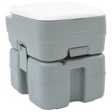 Toaletă Camping corp gri+capac alb