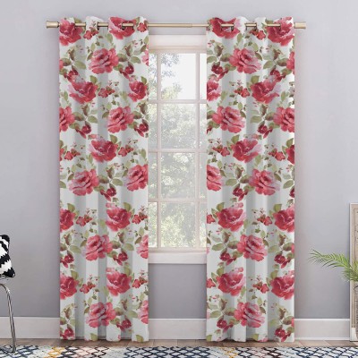 Set draperii blackout model floral cu inele auriu antic, Madison, 250x215 cm, densitate 700 g/ml, Rosa Damascena, 2 buc foto