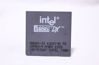 Procesor CPU Intel 486 i486 DX-33 vintage foto