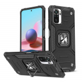 Wozinsky Ring Armor Husă Kickstand Tough Rugged Husă Pentru Xiaomi Redmi Note 10 / Redmi Note 10S Negru 9111201935648