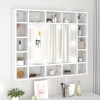 VidaXL Dulap cu oglindă și LED, alb, 91x15x76,5 cm