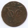 Indiile de Est Olandeze 1 Duit 1734 - (Holland) Cupru, 21 mm KM-70, Asia, Cupru (arama)