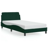 Cumpara ieftin Cadru de pat, Dover, verde inchis, 100x200 cm, catifea