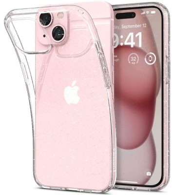 Husa pentru Apple iPhone 15, Spigen, Liquid Crystal Glitter, Transparenta ACS06788 foto