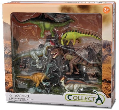 Set 6 figurine Dinozauri pictate manual WB Collecta foto