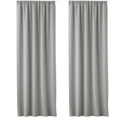 Set 2 Draperii Lola cu rejansa Jemidi, 140 x 250 cm, Gri, Poliester, 55308.25.02
