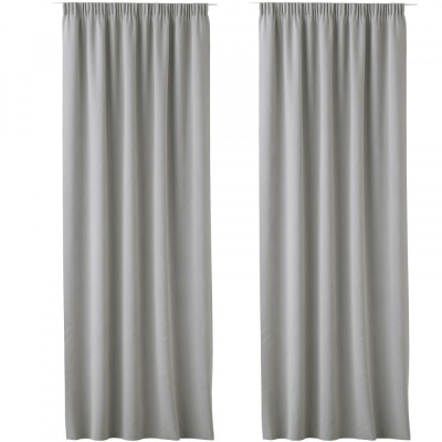 Set 2 Draperii Lola cu rejansa Jemidi, 140 x 250 cm, Gri, Poliester, 55308.25.02 foto