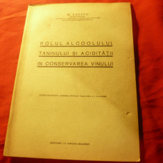 Studiu Viticultura 1938- Rolul alcoolului ,tanin.si aciditatii ...,36 pag.Ed.Buc