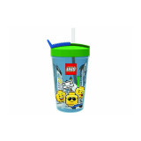 Pahar Iconic cu pai LEGO&Aring;&frac12; Iconic, Multicolor