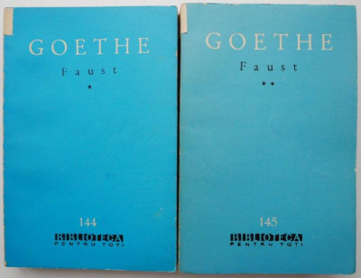 Faust (2 volume) &amp;ndash; J. W. Goethe (Traducere Lucian Blaga) foto