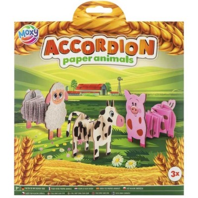 Set Animale acordeon din carton, 3 buc Moxy GR100107 foto