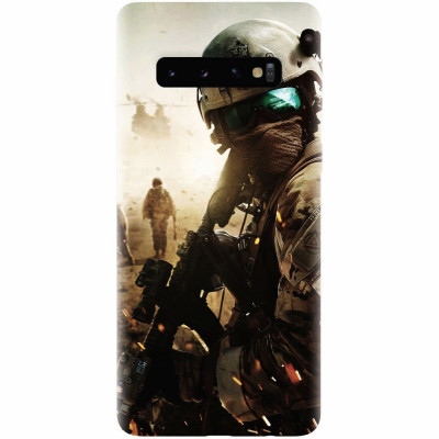 Husa silicon pentru Samsung Galaxy S10, Battlefield foto