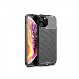 Husa iPhone 12 / 12 Pro Lemontti Carbon Fiber Texture Shockproof Black