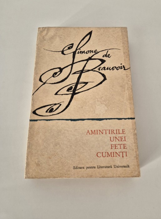 Simone de Beauvoir Amintirile unei fete cuminti