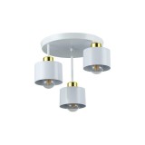 Aplica LED tavan, 3 becuri LED cu soclu E27, diametru baza 30 cm, design modern