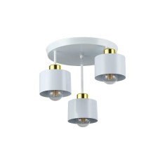 Aplica LED tavan, 3 becuri LED cu soclu E27, diametru baza 30 cm, design modern