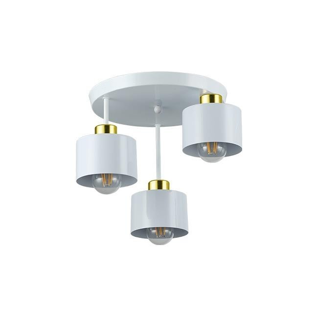 Aplica LED tavan, 3 becuri LED cu soclu E27, diametru baza 30 cm, design modern