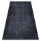 ANDRE 1058 covor lavabil Ornament, vintage anti-alunecare - negru si albastru , 120x170 cm