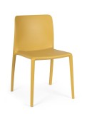 Set 4 scaune polipropilena ocru Chloris 50.5x42x82 cm