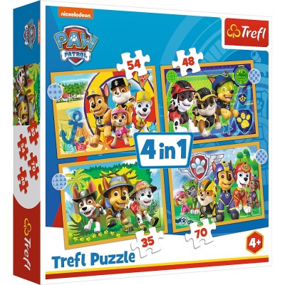 PUZZLE TREFL 4IN1 PATRULA CATELUSILOR - SARBATORILE foto