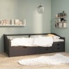 VidaXL Pat de zi cu 3 locuri cu sertare, gri, 90x200 cm lemn masiv pin 322173