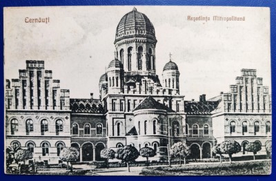 Bucovina - 1931 - Cernauti - Resedinta Mitropolitana - printata, circulata, 2 timbre intacte, stampile lizibile foto
