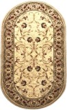 Covor Clasic, Lotos 523, Crem / Bej, Oval, Diverse Dimensiuni, 1800 gr/mp - 60x110