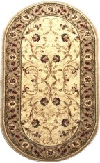Covor Clasic, Lotos 523, Crem / Bej, Oval, Diverse Dimensiuni, 1800 gr/mp - 250x350 cm foto