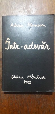 Intr-adevar - Adrian Paunescu / R2P2S foto