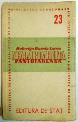 NEMAIPOMENITA PANTOFAREASA - FEDERIGO GARCIA LORCA foto