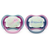 Philips Avent Ultra Air Night SCF376/14 6-18 m suzetă Girl 2 buc