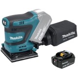 Makita DBO480Z + BL1850B - Slefuitor cu vibratii 112x168.5 mm + Acumulator Li-Ion 18 V 5 Ah