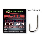 Carlige Maver Elite ES41 Silverfish, 10bc (Marime Carlige: Nr. 20)