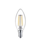 Bec LED filament Philips lumanare B35 E14 4.3W (40W) 470lm 2700K lumina calda 929001889755