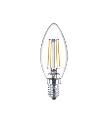 Bec LED filament Philips lumanare B35 E14 4.3W (40W) 470lm 2700K lumina calda 929001889755 foto