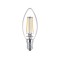 Bec LED filament Philips lumanare B35 E14 4.3W (40W) 470lm 2700K lumina calda 929001889755