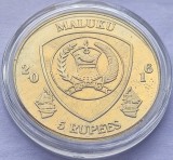 519. Moneda Insulele Maluku 5 rupees 2016 (Betta Splendens)