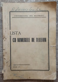 Universitatea Bucuresti, lista cu numerele de telefon martie 1974, Alta editura