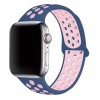 Curea sport Edman silicona pentru Apple Watch Ultra/SE/9/8/7/6/5/4/3/2/1, 42/44/45/49 mm, marimea L, Albastru/Roz