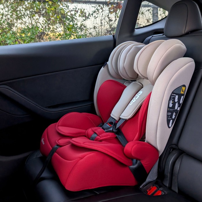 Scaun Auto Juju Safe Rider i-Size, Bej-Bordo