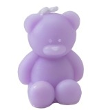 Lumanare Parfumata, Model Ursulet, Mov, Aroma de Lavanda, 5.5x3.6x4 cm