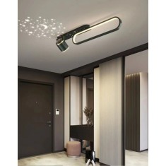 Aplica LED 40W, cu cer instelat negru + gold, 3000/4000/6000k
