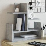 vidaXL Organizator birou, gri beton, 49x20x52,5 cm lemn prelucrat