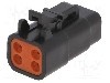 Conector auto, serie ATM, mama, pe cablu, AMPHENOL - ATM06-4S-BLK