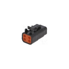 Conector auto, serie ATM, mama, pe cablu, AMPHENOL - ATM06-4S-BLK